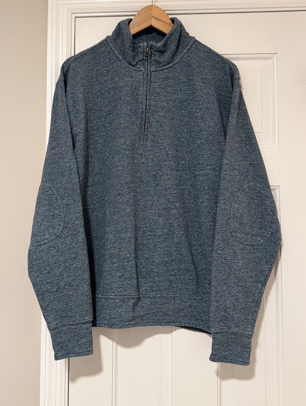 Southern Proper French Terry 1/4 Zip Pullover Sweatshirt Blue Mens Medium Preppy